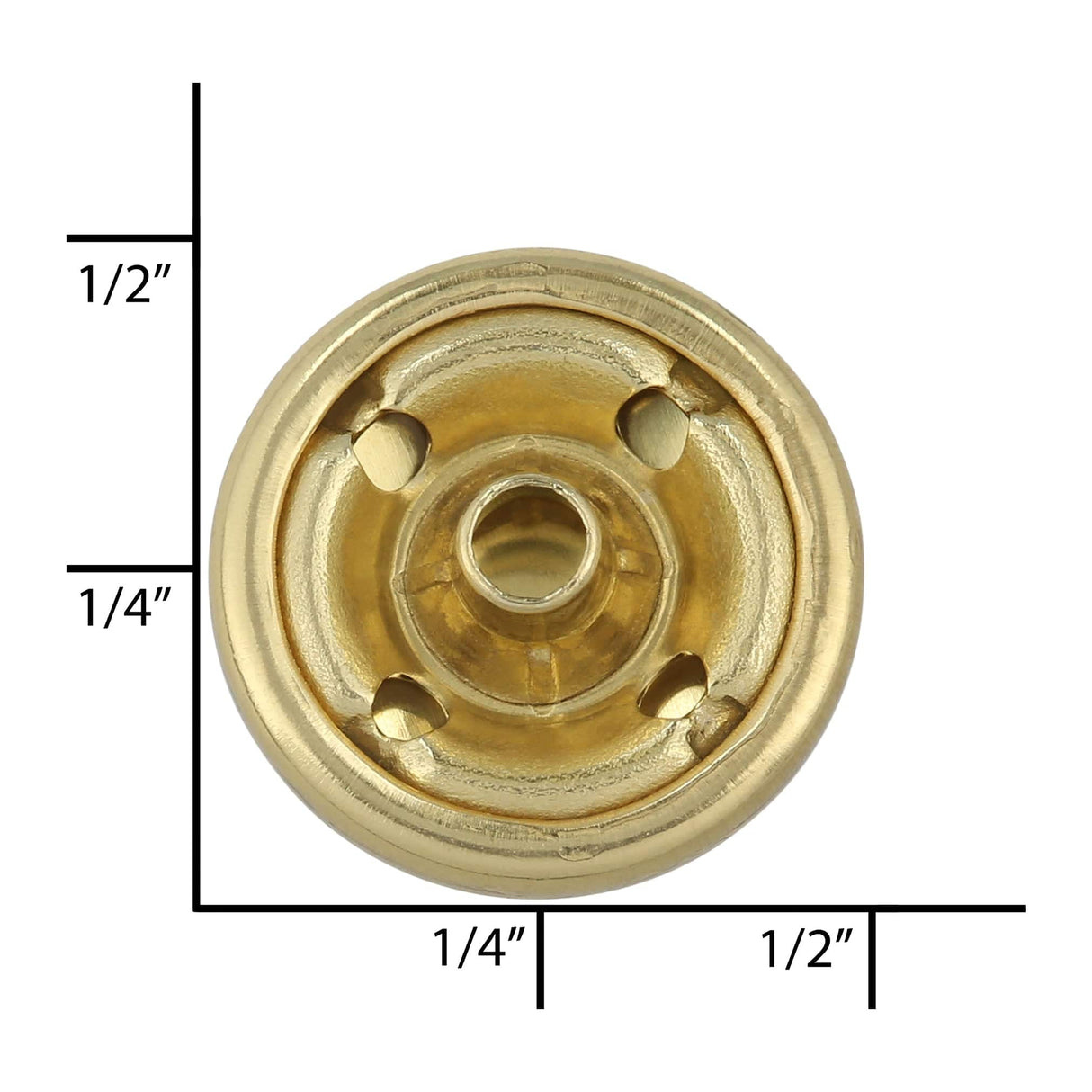 Ohio Travel Bag Fasteners Ligne 4 1/2" Brass, Cap, Solid Brass, #4370-SB 4370-SB