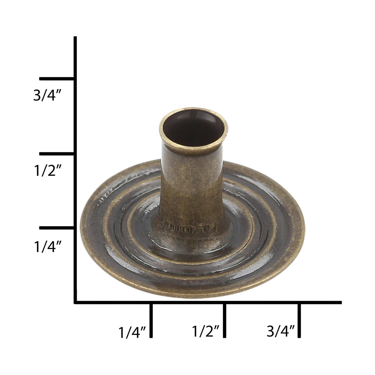 Ohio Travel Bag Fasteners Ligne 4 Antique Brass, Post, Solid Brass, #4375-ANTB 4375-ANTB