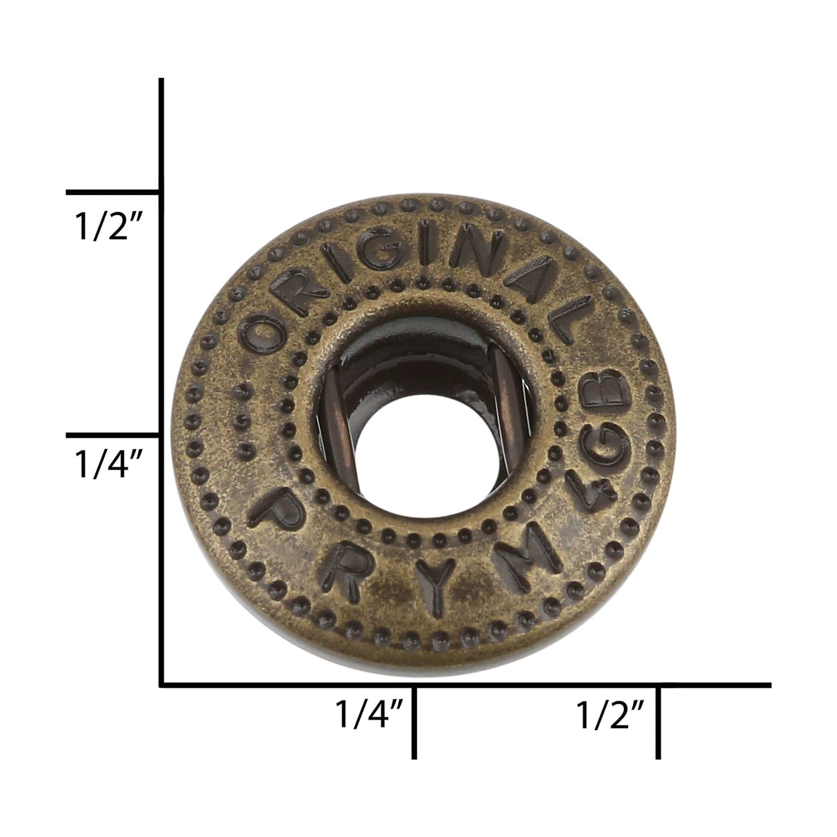 Ohio Travel Bag Fasteners Ligne 4 Antique Brass, Prym Socket, Zinc Alloy, #4373-ANTB 4373-ANTB