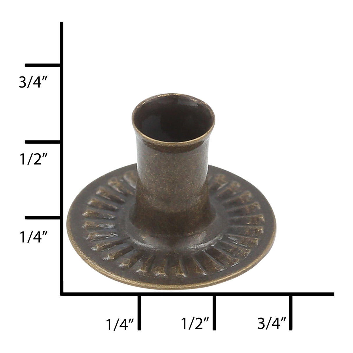 Ohio Travel Bag Fasteners Ligne 6 Antique Brass, Post, Solid Brass, #6375-ANTB 6375-ANTB