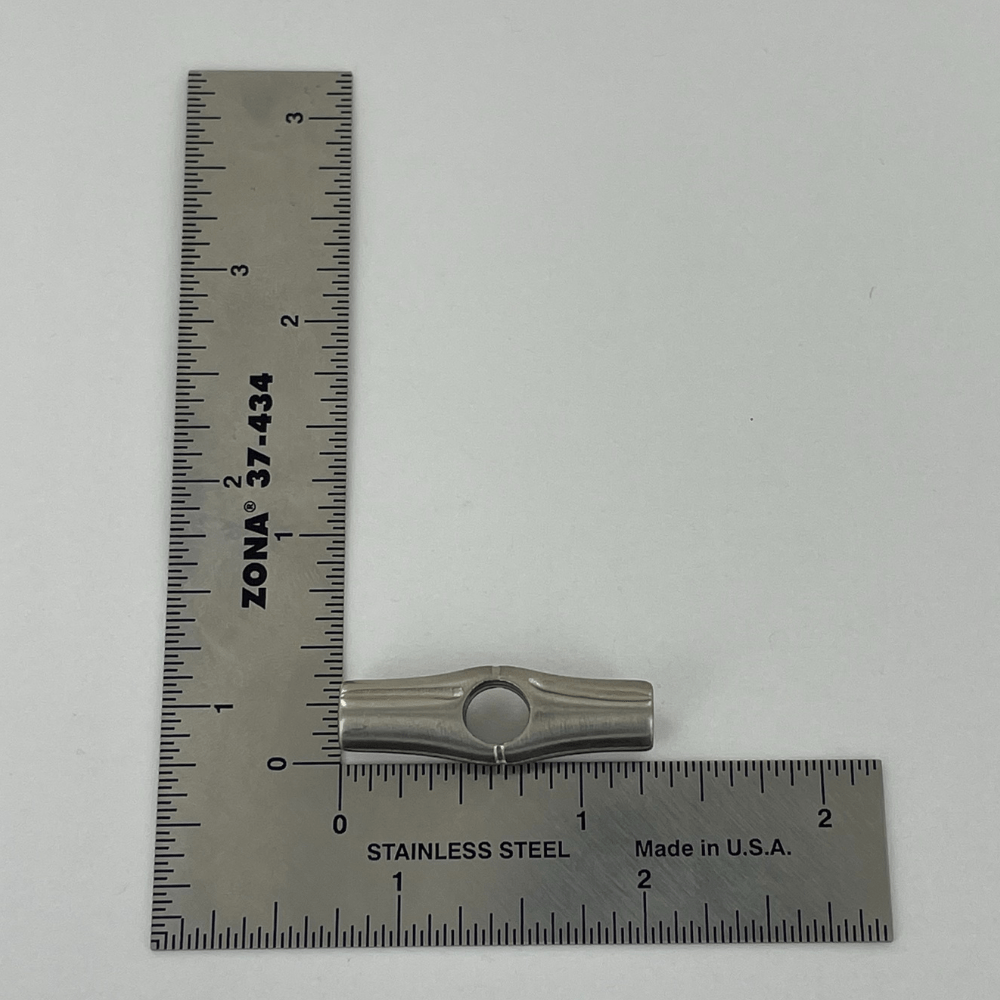 Ohio Travel Bag Handles 1 1/4" Brushed Nickel, Strap End Toggle, Zinc Alloy, #P-3086-BRNIC P-3086-BRNIC