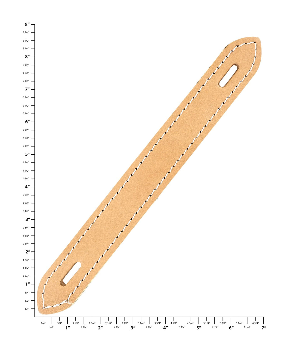 Ohio Travel Bag Handles 1 1/4" Natural Russet, Oval End Trunk Handle, Leather, #L-003-RUS L-003-RUS