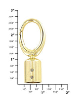 Ohio Travel Bag Handles 1/2" Gold, Tassel Cover with Swivel Snap, Zinc Alloy, #P-2968-GOLD P-2968-GOLD