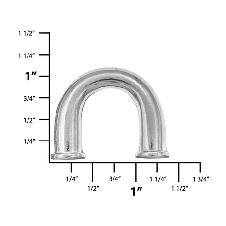 1" Nickel, Padlock Keeper, Handle Loop With Screws, Zinc Alloy