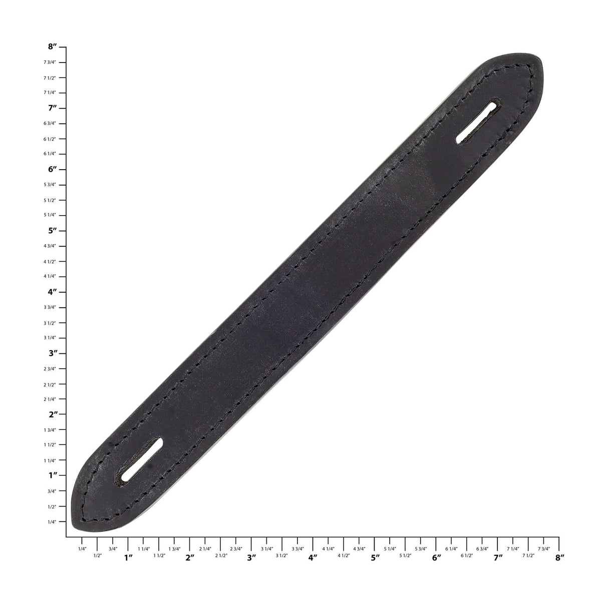 Ohio Travel Bag Handles 11" Black, Oval End Trunk Handle, Leather, #L-003-BLK L-003-BLK