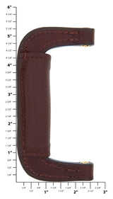 Ohio Travel Bag Handles 4 1/2" Brown, Padded Post Handle, Leather, #L-1666-BRO L-1666-BRO