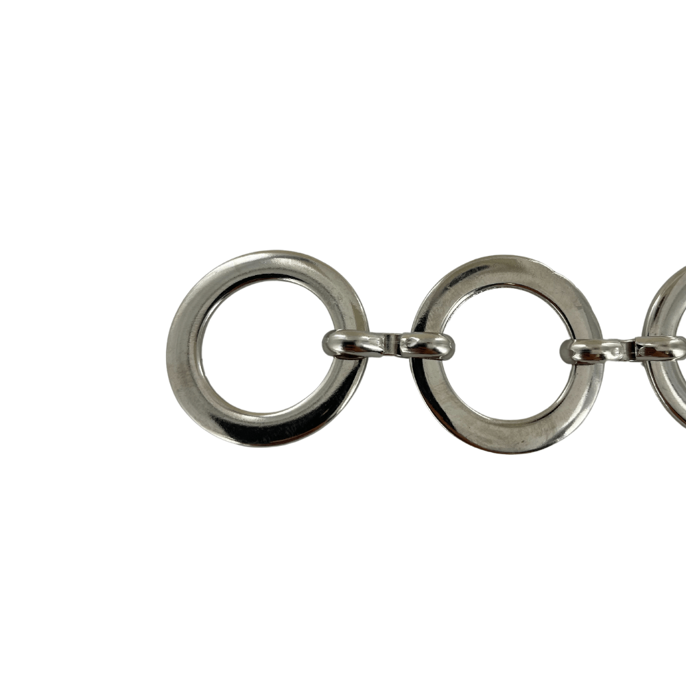 Ohio Travel Bag Handles 6 1/2" Nickel, Chain Handle Loop, Steel, #P-3034-NIC P-3034-NIC