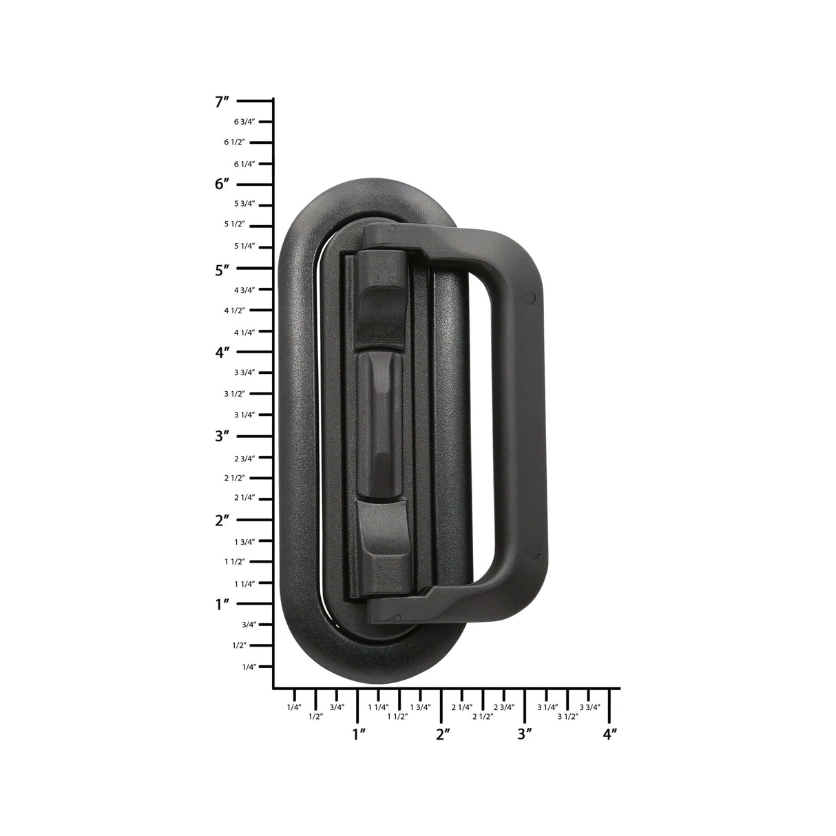 Ohio Travel Bag Handles 6" Black, Plastic Handle with Grommet, Plastic, #L-3823 L-3823