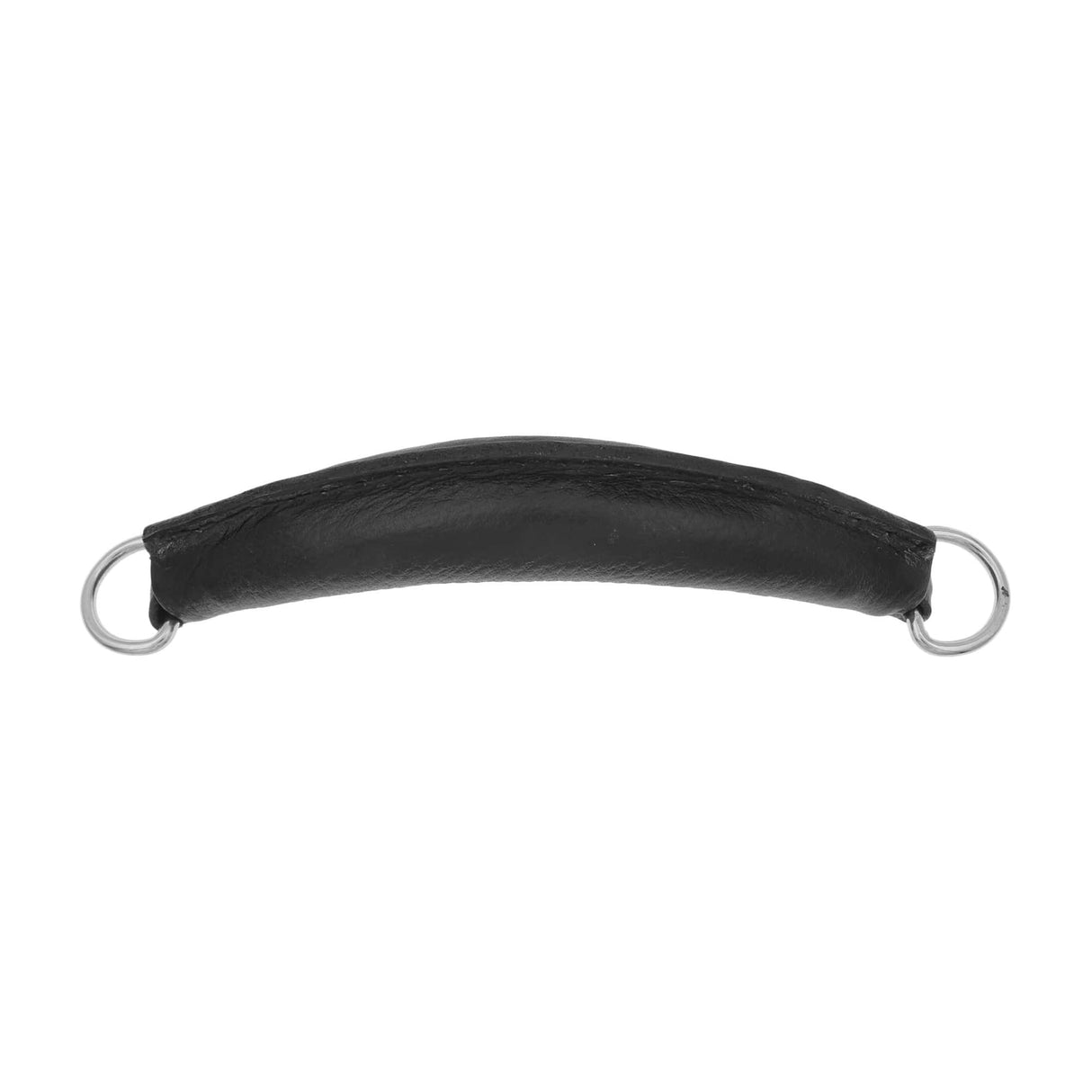 Ohio Travel Bag Handles 7" Black, Handle with Nickel Rings, Leather, #L-3837 L-3837