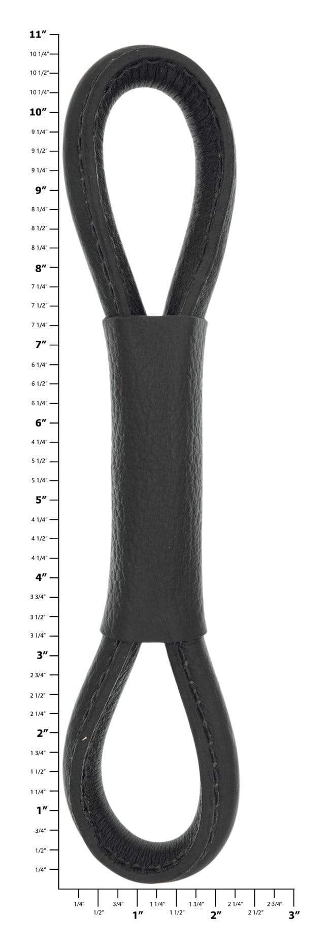 Ohio Travel Bag Handles 9" Black, Handle, Leather, #L-1557-BLK L-1557-BLK
