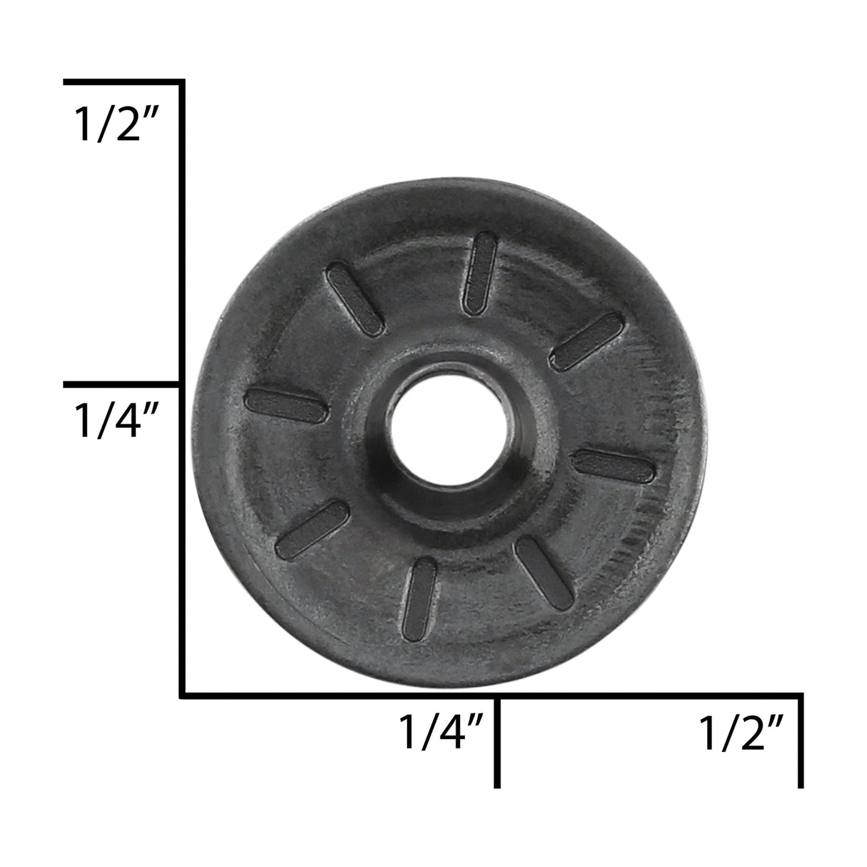 Ohio Travel Bag Ligne 2 1/4" Black, Washer Cap, Solid Brass, #2377-BLK 2377-BLK