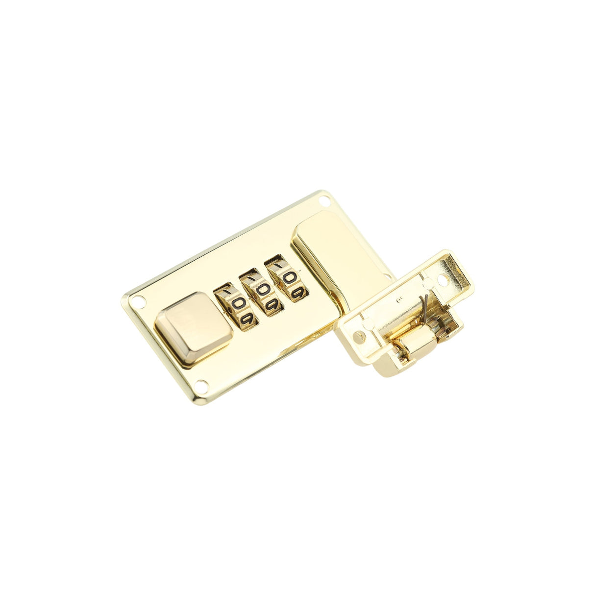 Ohio Travel Bag Locks & Closures 1 1/4" Shiny Brass, Combination Lock, Steel, #L-1416-BRS L-1416-BRS