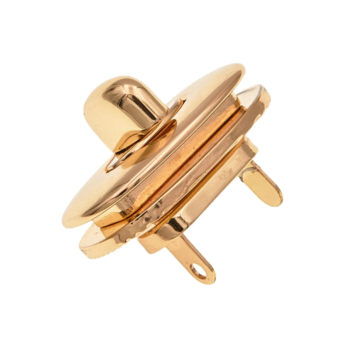 1 1/4" Shiny Gold, Turn Lock, Zinc Alloy