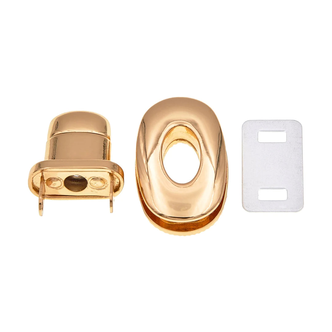 1 1/4" Shiny Gold, Turn Lock, Zinc Alloy