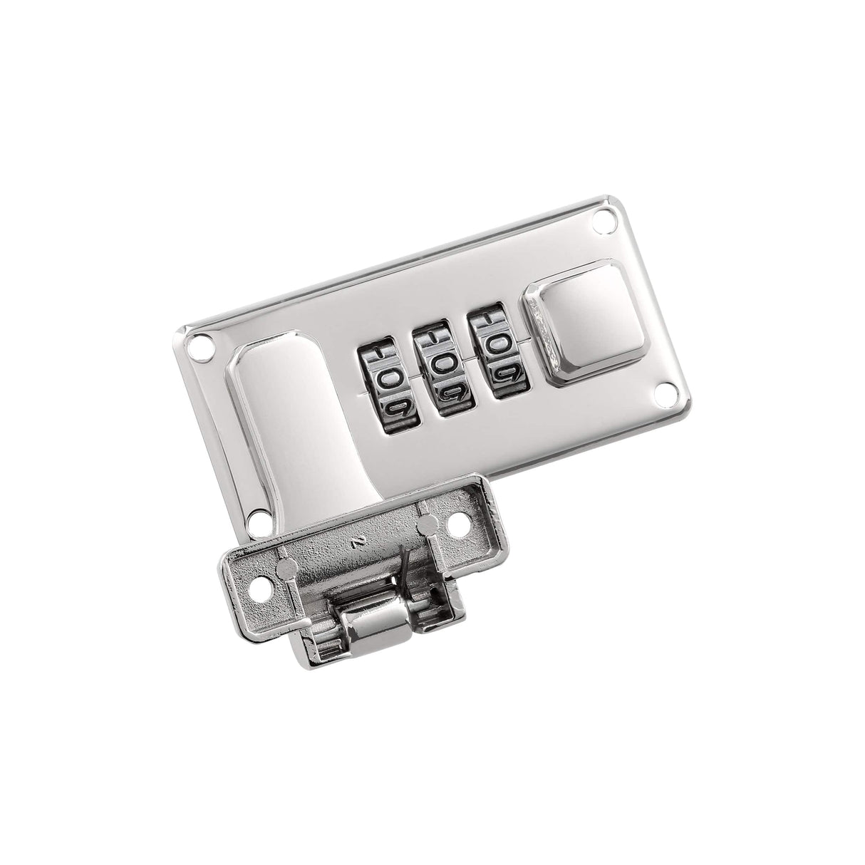 Ohio Travel Bag Locks & Closures 1 1/4" Shiny Nickel, Combination Lock, Steel, #L-1416-NIC L-1416-NIC