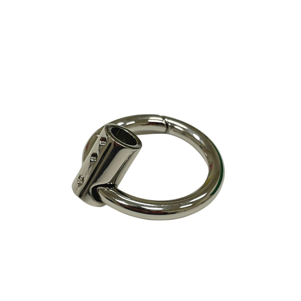 Ohio Travel Bag Locks & Closures 1 1/4" Shiny Nickel, Gate Ring with Strap End, Zinc Alloy, #P-3145-NIC P-3145-NIC