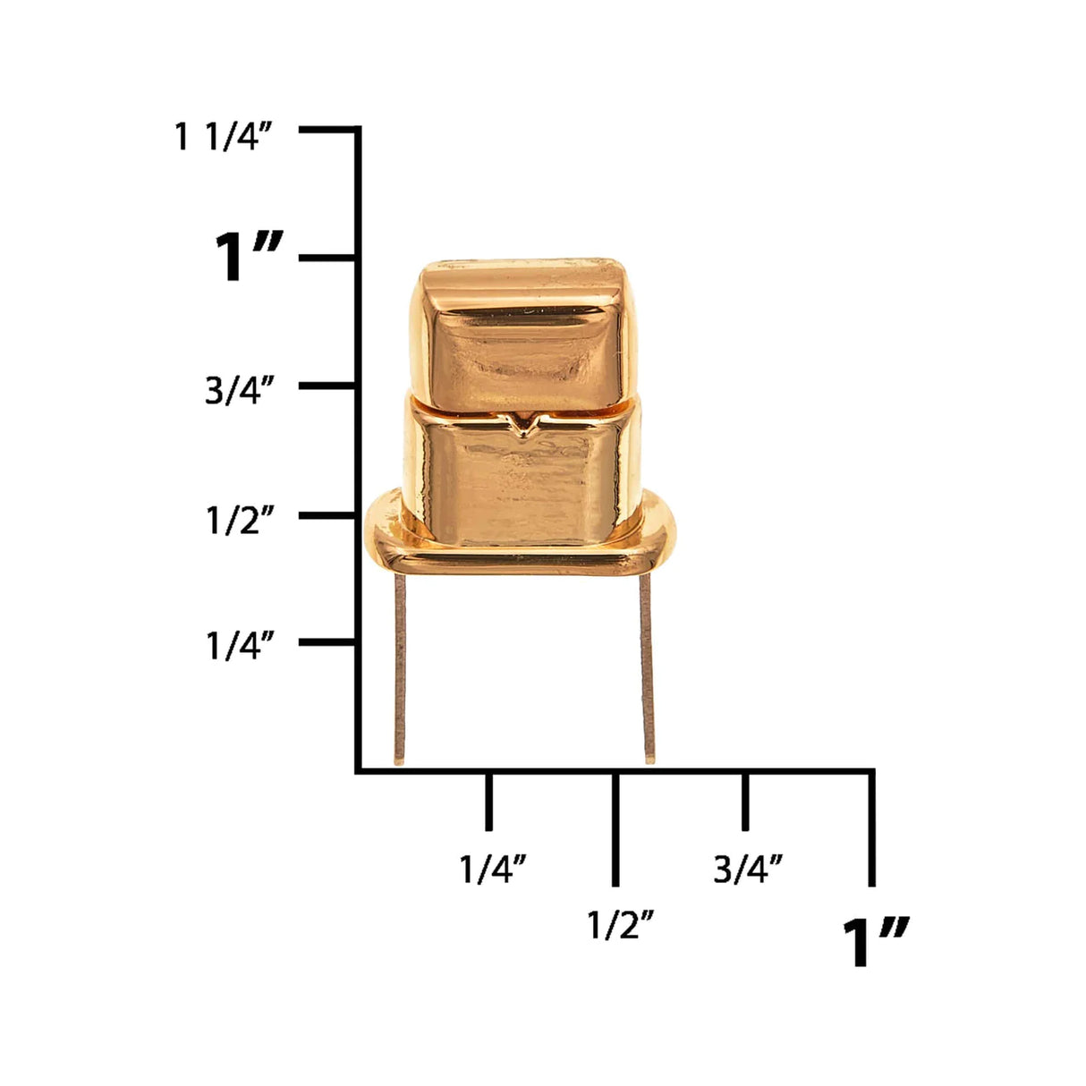1/2" Shiny Gold, Turn Only, Zinc Alloy