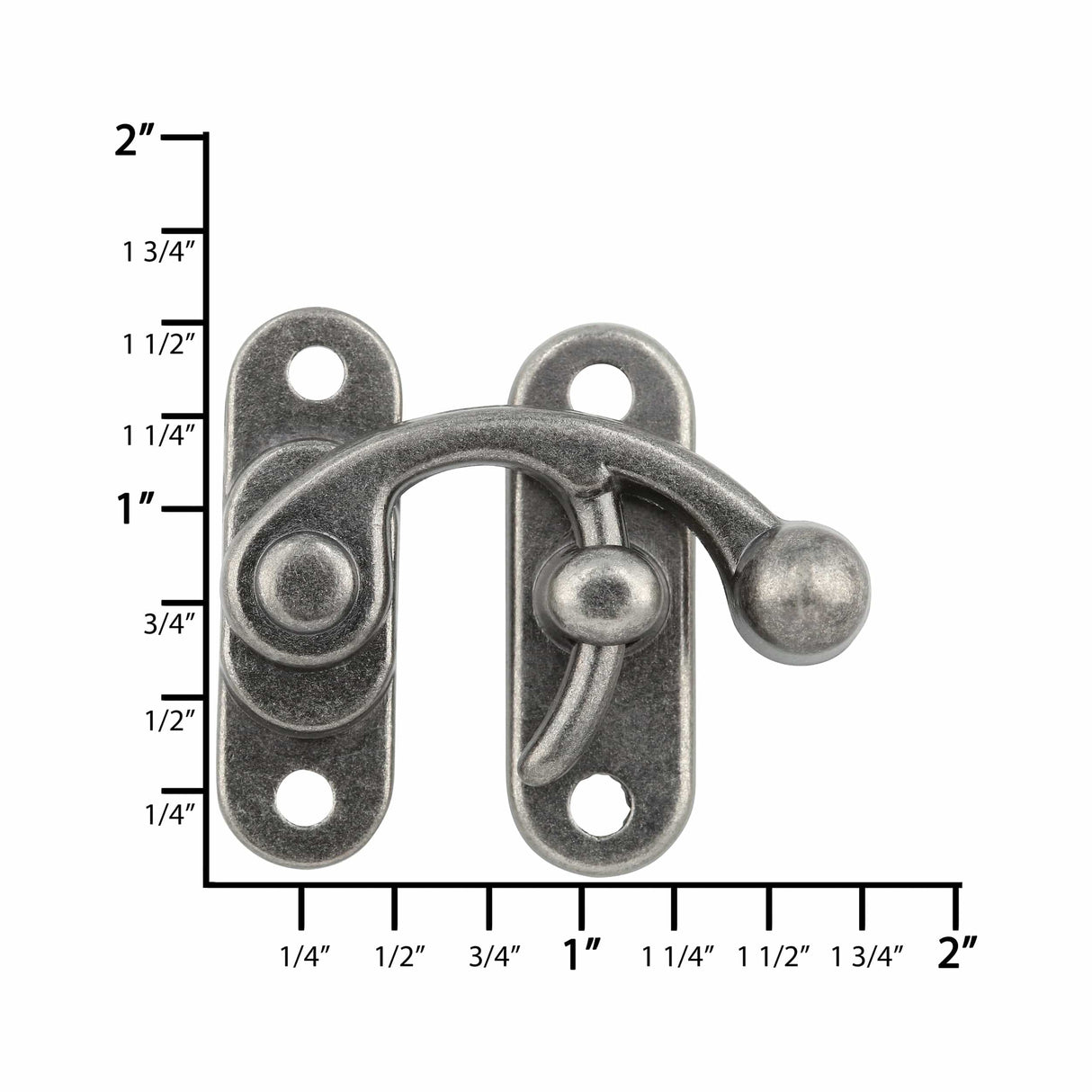 Ohio Travel Bag Locks & Closures 1 3/16" Antique Nickel, Swing Lock Clasp, Zinc Alloy, #P-2434-ANTN P-2434-ANTN