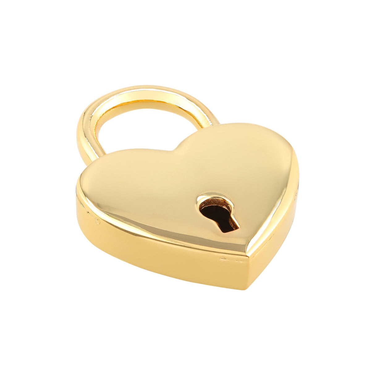 Ohio Travel Bag Locks & Closures 1-3/16" Gold, Heart Padlock With 2 Keys, Zinc Alloy, #L-3380-GOLD L-3380-GOLD
