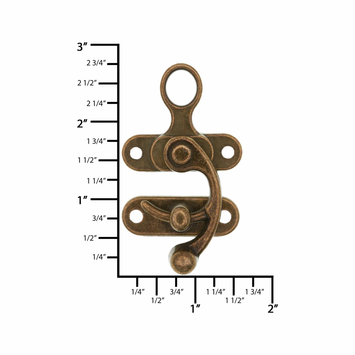 Ohio Travel Bag Locks & Closures 1 3/4" Antique Brass, Purse Fastener, Zinc Alloy, #P-2127-ANTB P-2127-ANTB