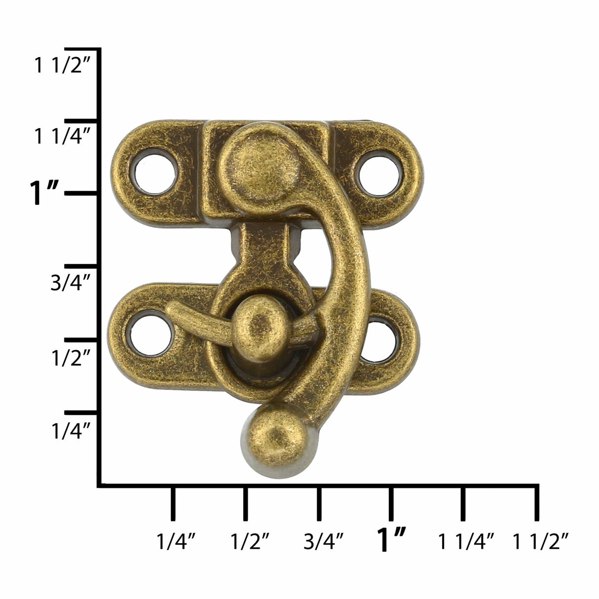 Ohio Travel Bag Locks & Closures 1 5/16" Antique Brass, Purse Fastener, Steel, #P-2263-ANTB P-2263-ANTB