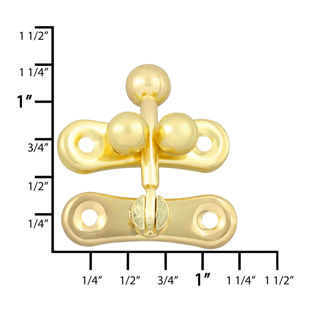 Ohio Travel Bag Locks & Closures 1 5/16" Brass, Swing Clasp 3-Ball, Steel, #P-2437-BP P-2437-BP