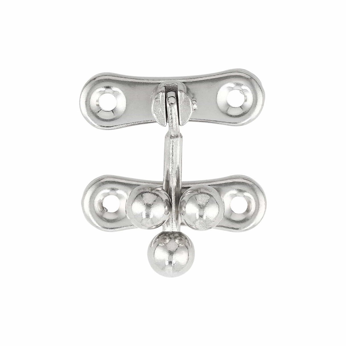 Ohio Travel Bag Locks & Closures 1 5/16" Nickel, Small 3-Ball Catch, Steel, #P-2437-NP P-2437-NP