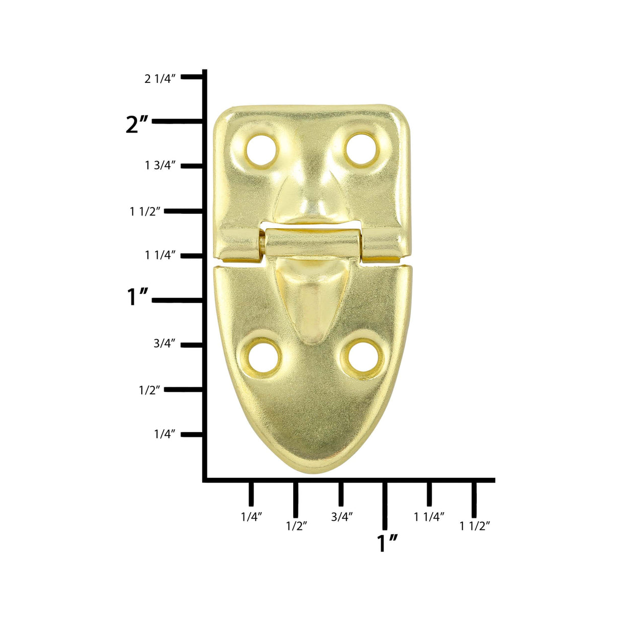 Ohio Travel Bag Locks & Closures 1" Brass, Stop Hinge, Zinc Alloy, #D-64-BP D-64-BP