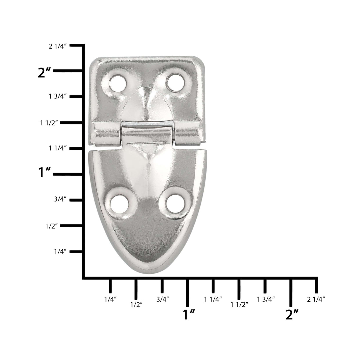 Ohio Travel Bag Locks & Closures 1" Nickel, Stop Hinge, Zinc Alloy, #D-64-NP D-64-NP