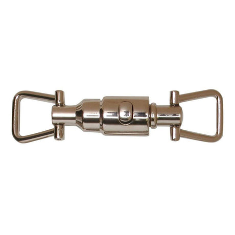 5/8" Shiny Nickel, Quick Release Pull Apart Double Ring, Zinc Alloy