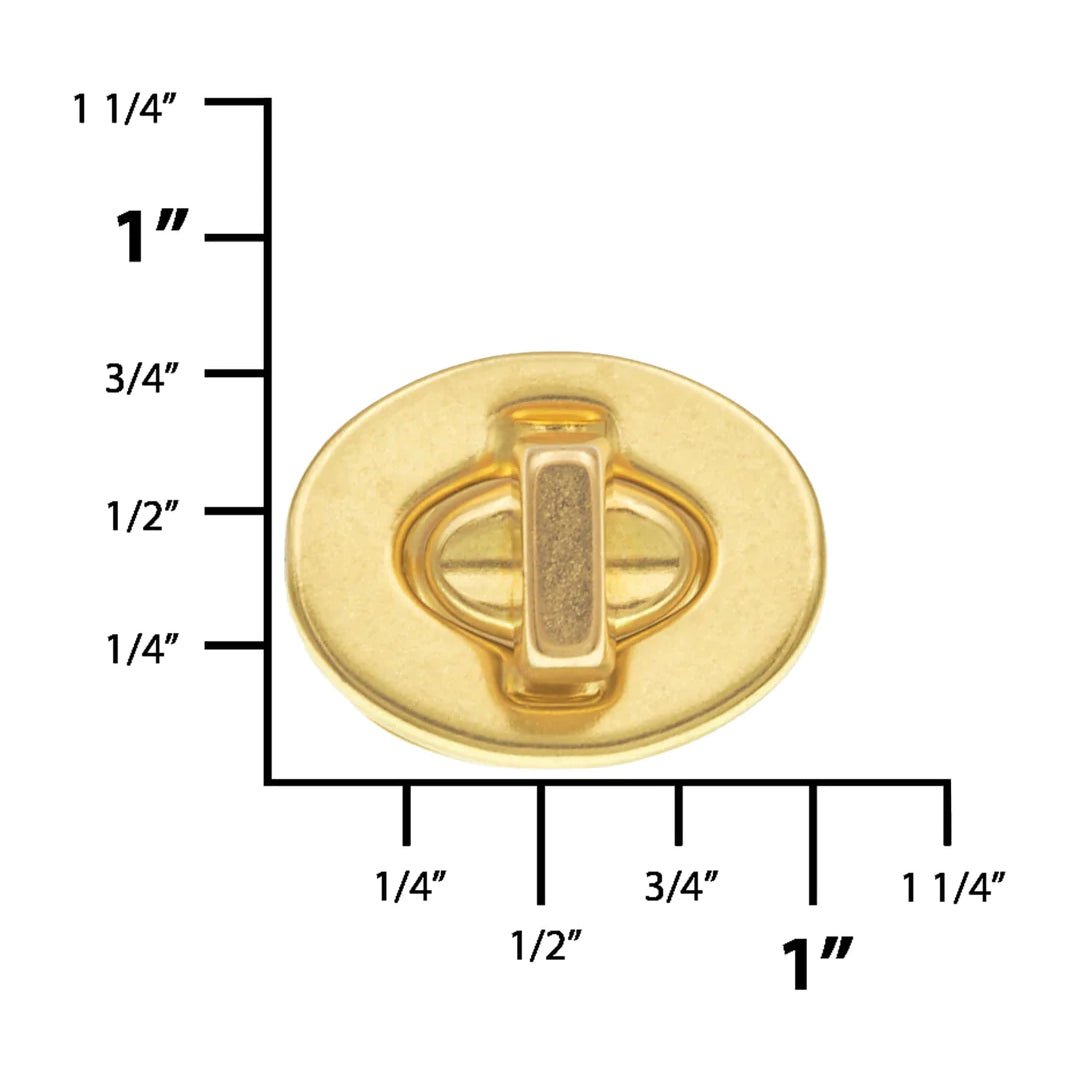 5/8" Brass, Turn Lock, Solid Brass