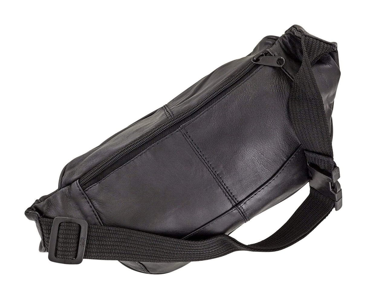 Ohio Travel Bag Novelty & Gift 11" Black, Fanny Pack, Sheep Leather, #M-1671 M-1671