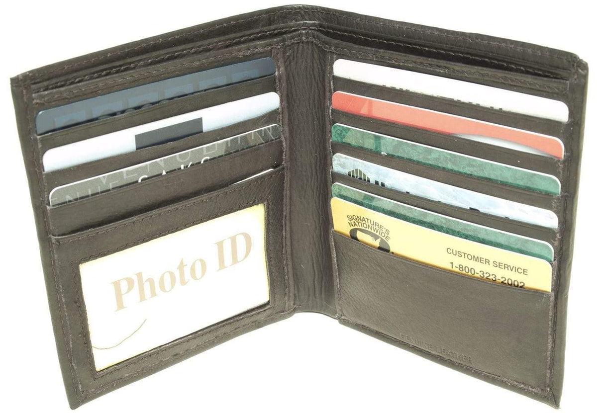 Ohio Travel Bag Novelty & Gift 4" Black, Hipster Wallet, Leather, #M-1659 M-1659