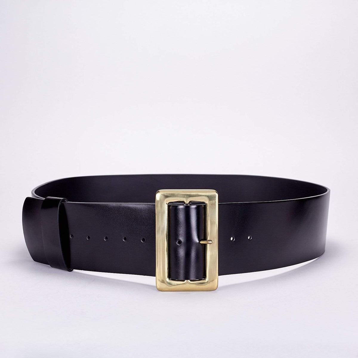 57 Black, Santa Belt with 3-1/2 Polished Solid Brass Buckle, Leather –  Weaver Leather Supply