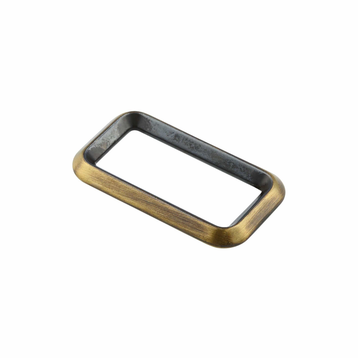 Ohio Travel Bag Rings & Slides 1 1/2" Antique Brass, Cast Beveled Rectangular Ring, Zinc Alloy, #P-2875-ANTB P-2875-ANTB