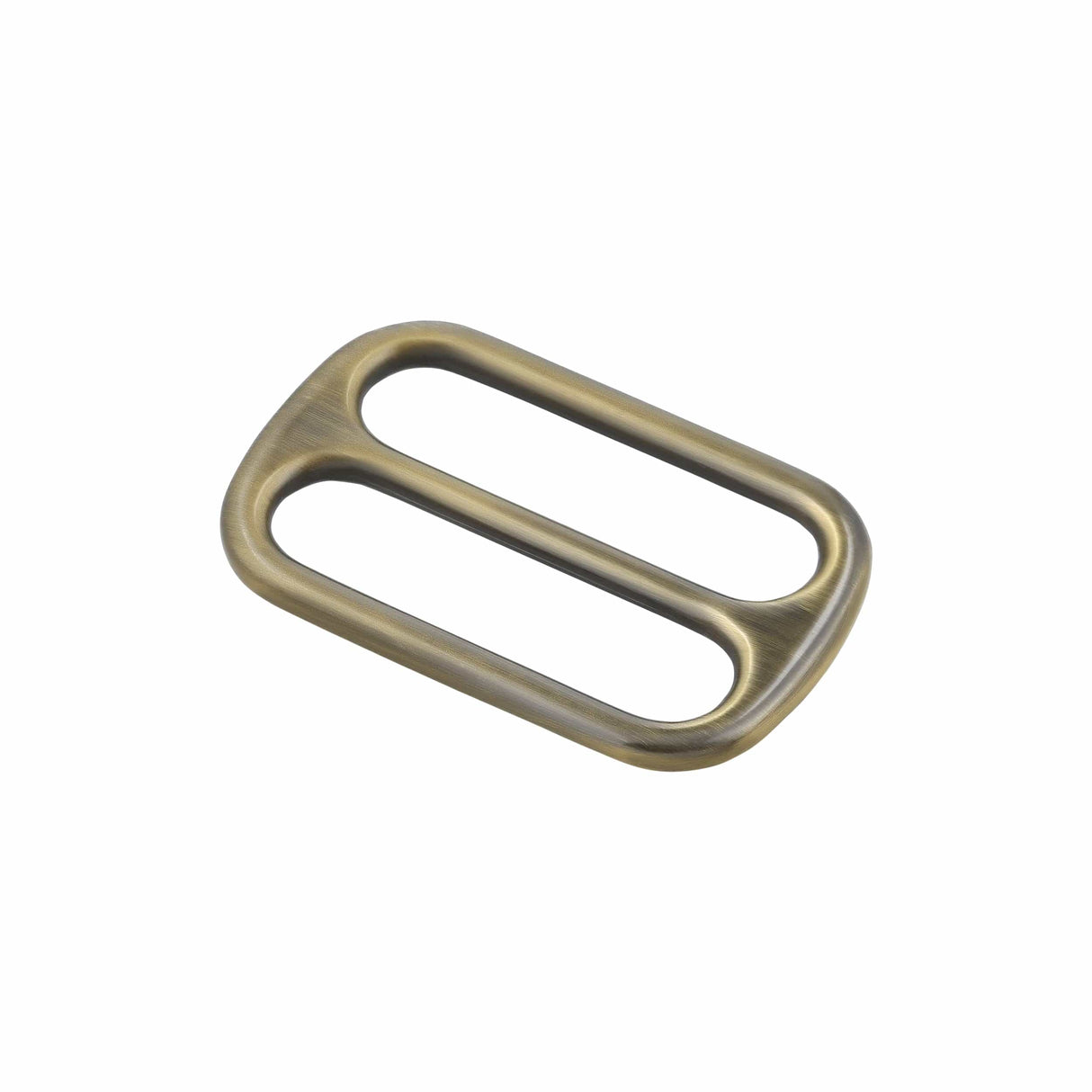 Ohio Travel Bag Rings & Slides 1 1/2" Antique Brass, Double Loop Slide, Zinc Alloy, #P-2810-ANTB P-2810-ANTB