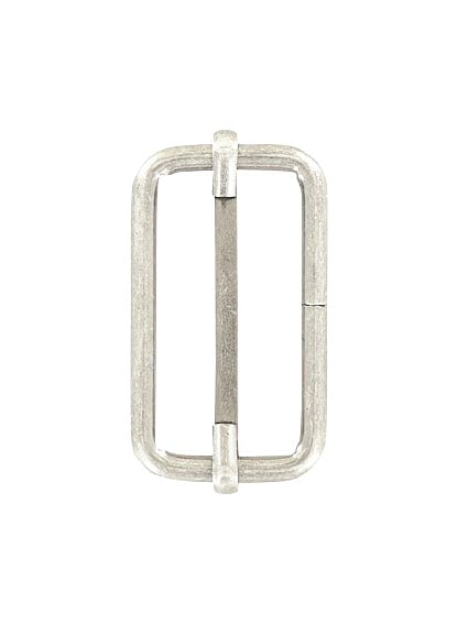 Ohio Travel Bag Rings & Slides 1 1/2" Antique Silver, Strap Slide, Steel, #C-1662-ANTS C-1662-ANTS