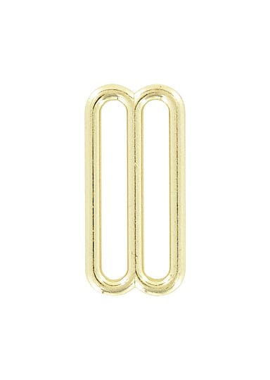 Ohio Travel Bag Rings & Slides 1 1/2" Brass, Cast Rounded Tri Bar Slide, Zinc Alloy, #C-1192-BP C-1192-BP