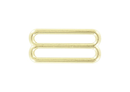 Ohio Travel Bag Rings & Slides 1 1/2" Brass, Cast Rounded Tri Bar Slide, Zinc Alloy, #C-1192-BP C-1192-BP