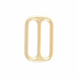 Ohio Travel Bag Rings & Slides 1 1/2" Gold, Double Loop Slide, Zinc Alloy, #P-2810-GOLD P-2810-GOLD