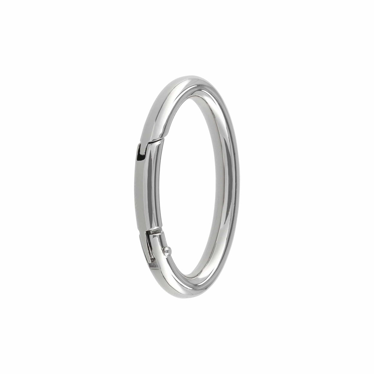 Ohio Travel Bag Rings & Slides 1 1/2" Nickel, Spring Gate Oval Ring, Zinc Alloy, #P-2803-NIC P-2803-NIC