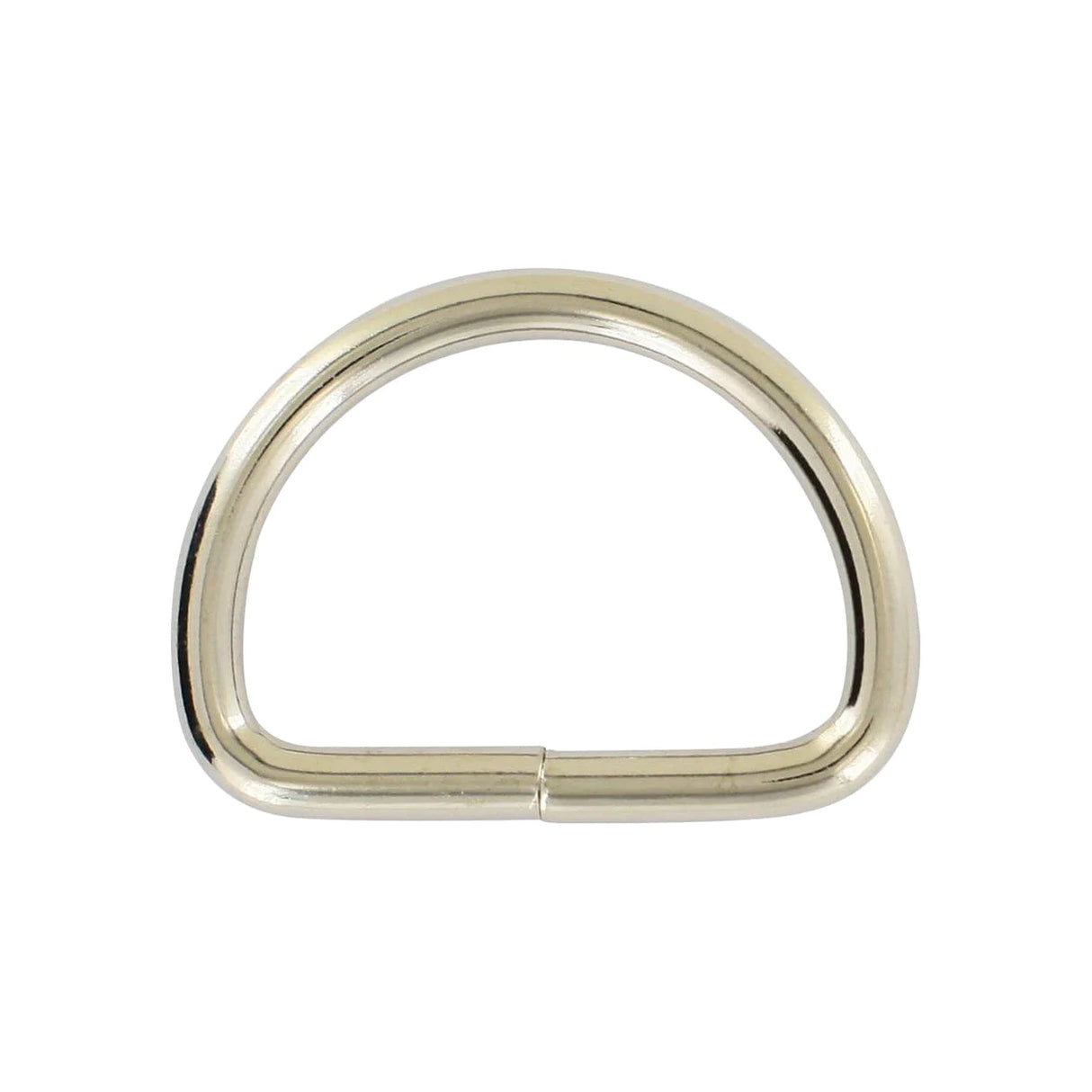 1 1/2" Nickel, Welded D Ring Tall Profile, Steel