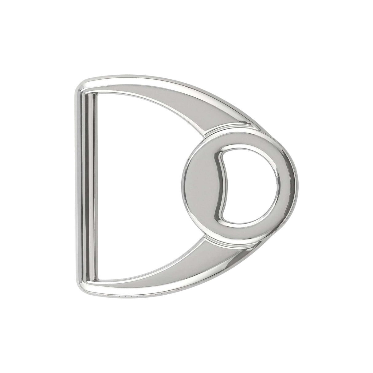 Ohio Travel Bag Rings & Slides 1 1/2" Shiny Nickel, Double Loop D-Ring, Zinc Alloy, #P-3038-NIC P-3038-NIC