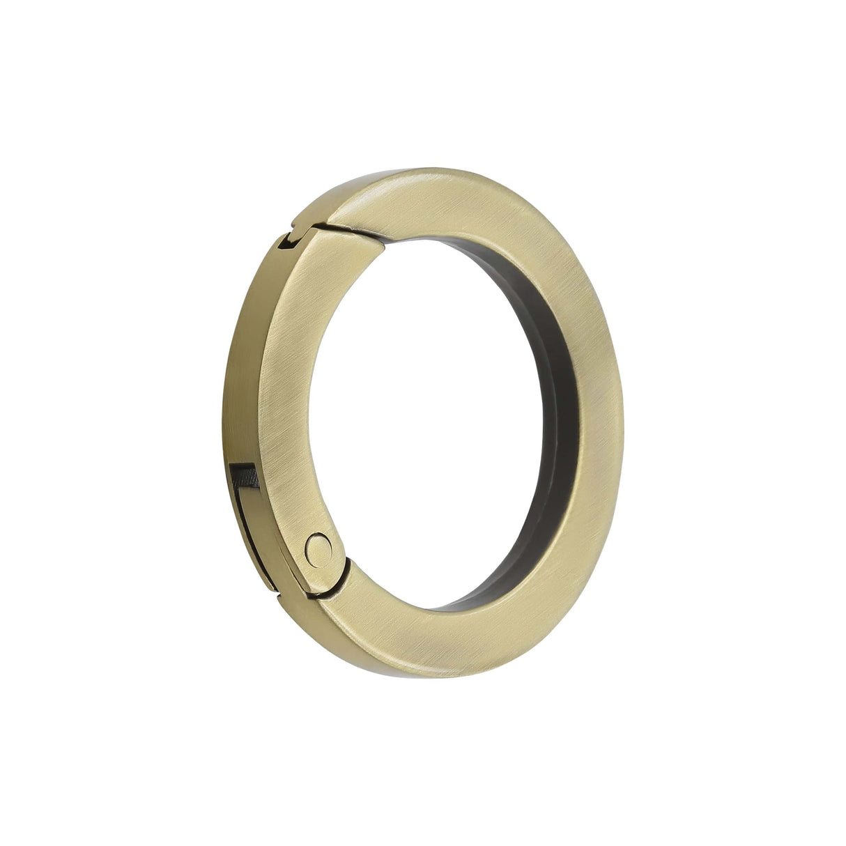 Ohio Travel Bag Rings & Slides 1 1/4" Antique Brass, Spring Gate Round Ring, Zinc Alloy, #P-2768-ANTB P-2768-ANTB