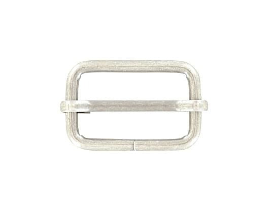 Ohio Travel Bag Rings & Slides 1 1/4" Antique Silver, Strap Slide, Steel, #C-1661-ANTS C-1661-ANTS