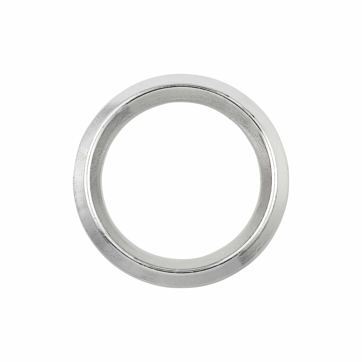 Ohio Travel Bag Rings & Slides 1 1/4" Nickel, Beveled Round Ring, Zinc Alloy, #P-2878-NIC P-2878-NIC