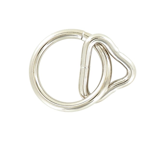 Ohio Travel Bag Rings & Slides 1 1/4" Nickel, Loop & Ring, Steel, #L-2468 L-2468
