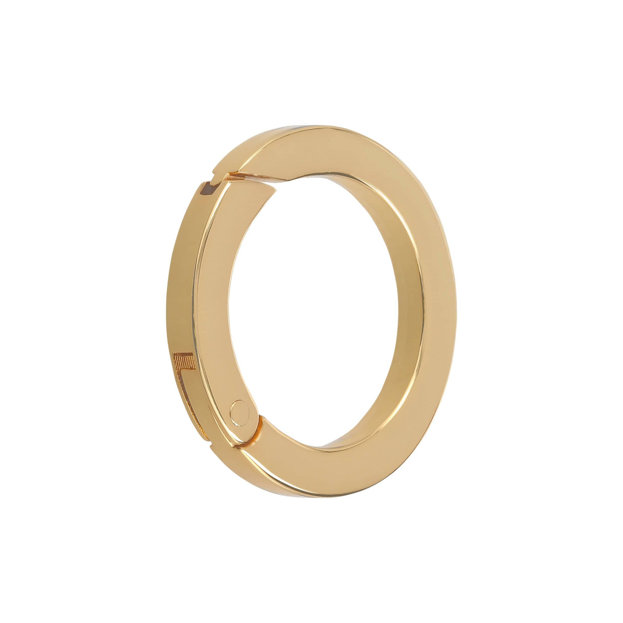 Ohio Travel Bag Rings & Slides 1 1/4" Shiny Gold, Spring Gate Round Ring, Zinc Alloy, #P-2768-GOLD P-2768-GOLD