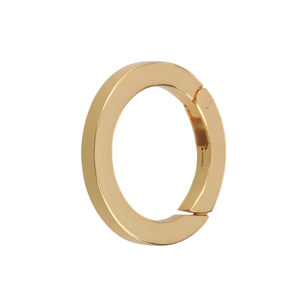 Ohio Travel Bag Rings & Slides 1 1/4" Shiny Gold, Spring Gate Round Ring, Zinc Alloy, #P-2768-GOLD P-2768-GOLD