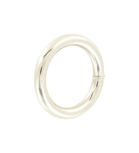 Ohio Travel Bag Rings & Slides 1 1/4" Shiny Nickel, Welded Round Ring, Steel, #P-2235 P-2235